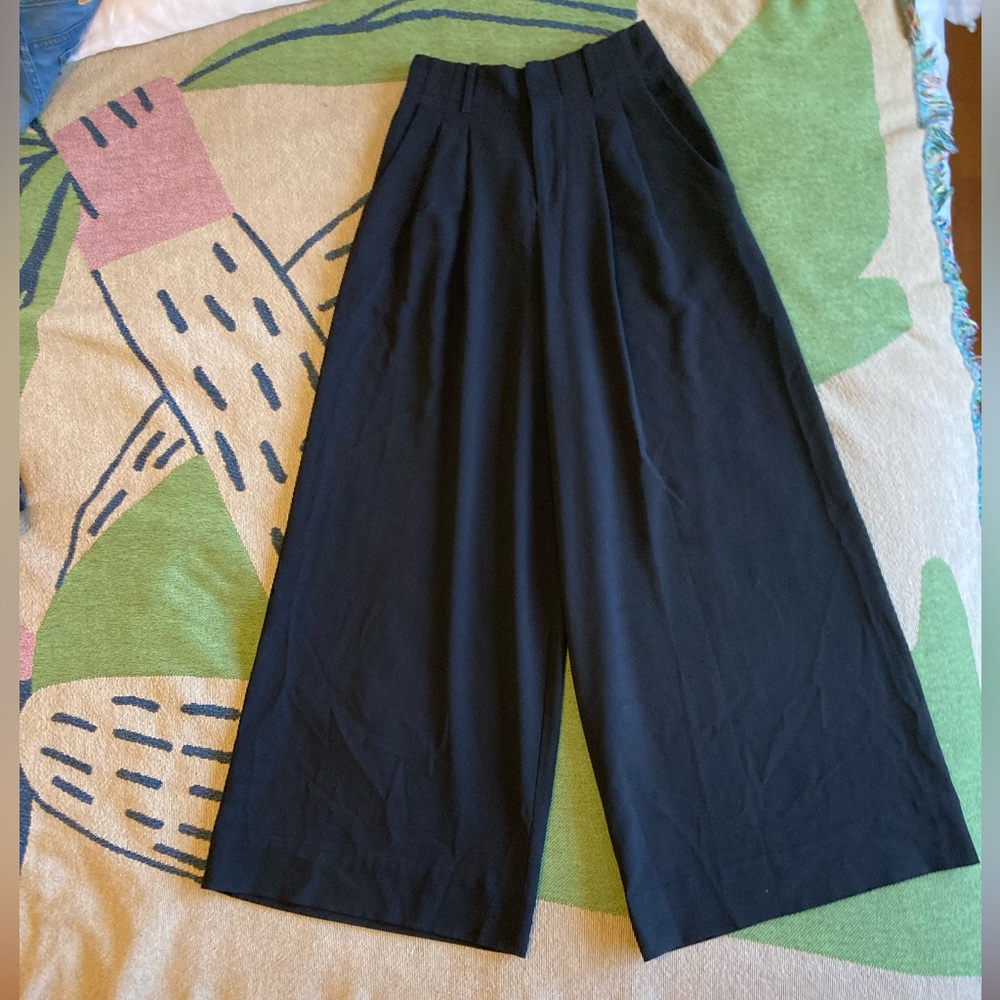 Alice + Olivia Black Wide-Leg Pants